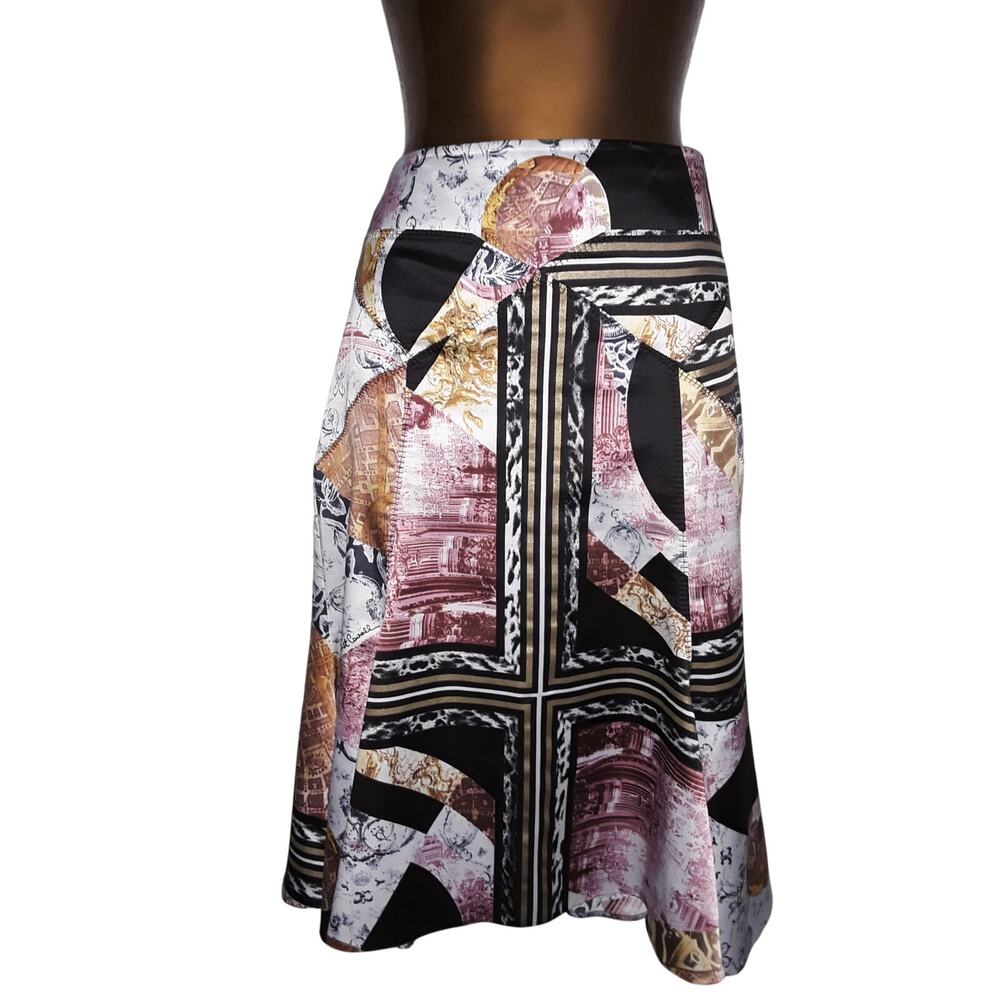 Sz 42 Just Cavalli by Roberto Cavalli Baroque Bold Print Peplum Skirt